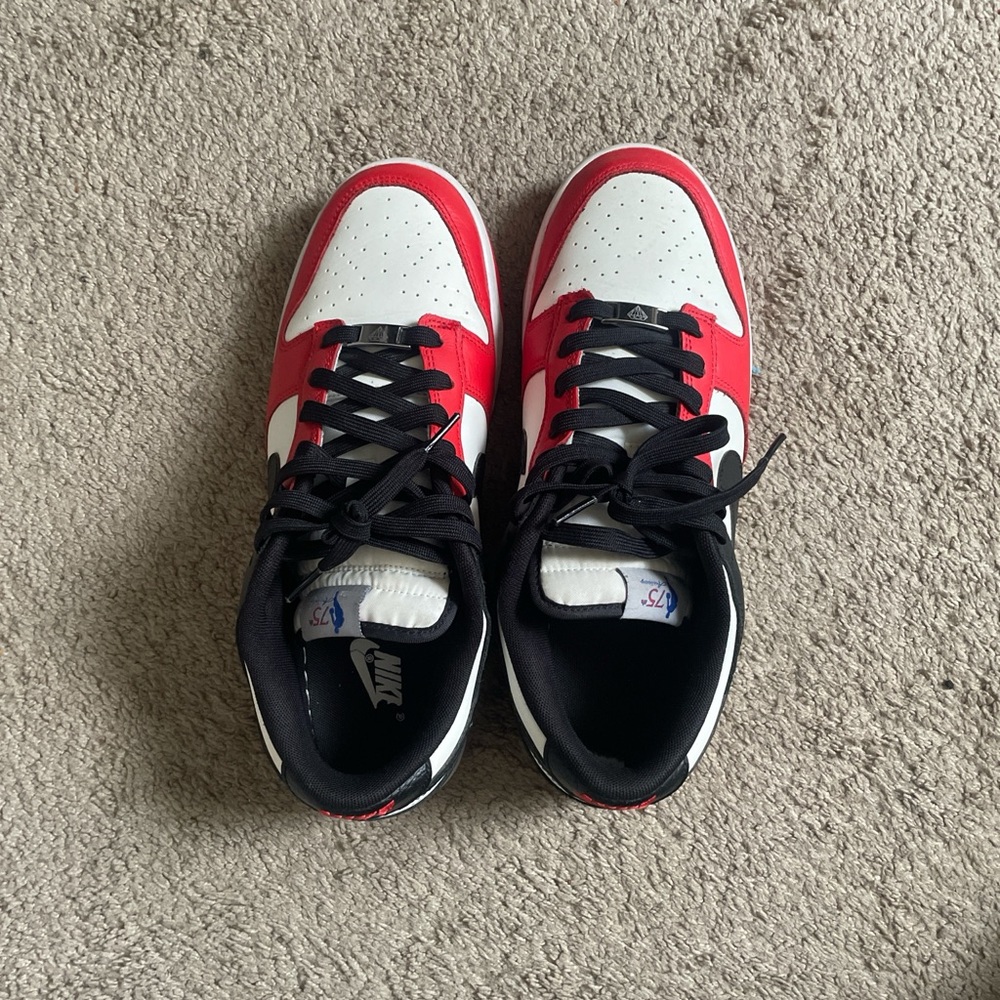 Nike Men's Bold Red and White Sneakers